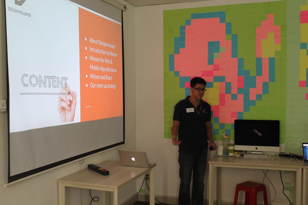 Ha Truong - Project Manager of Designveloper, was introducing our Meetup Strategy.