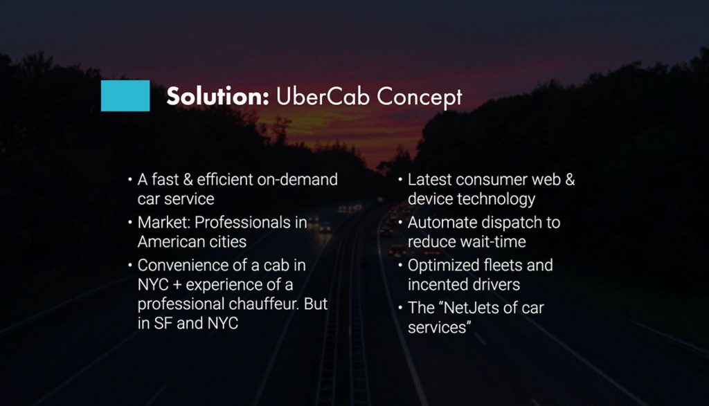 Uber solution slide