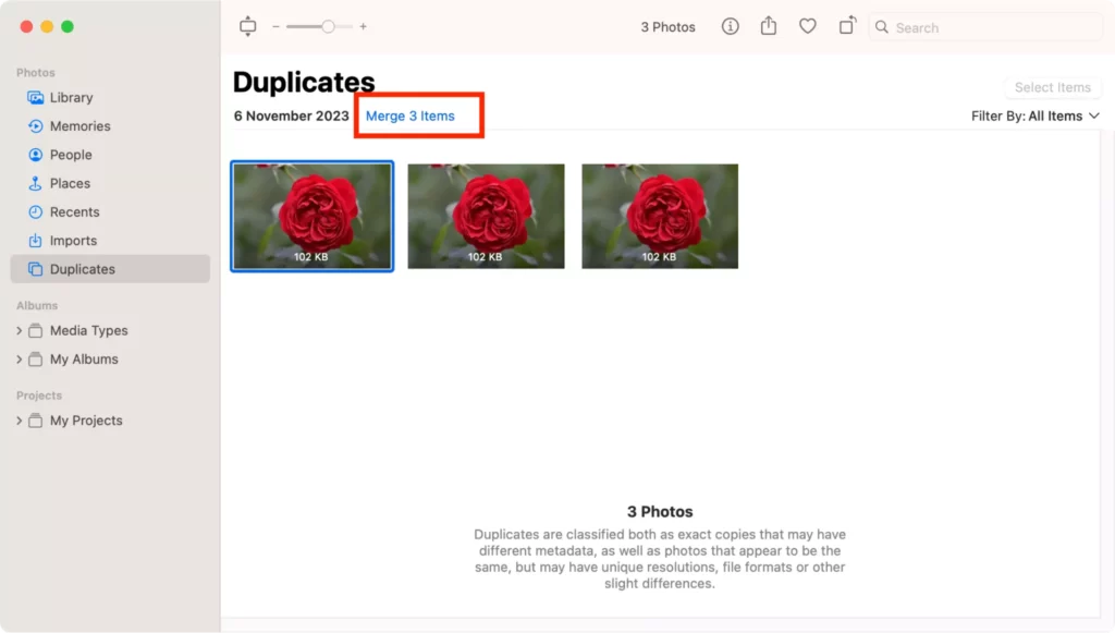 1. Remove duplicate photos in the photo app