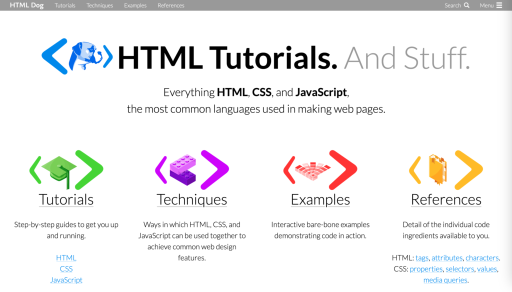 HTML Dog’s Beginning HTML Guide