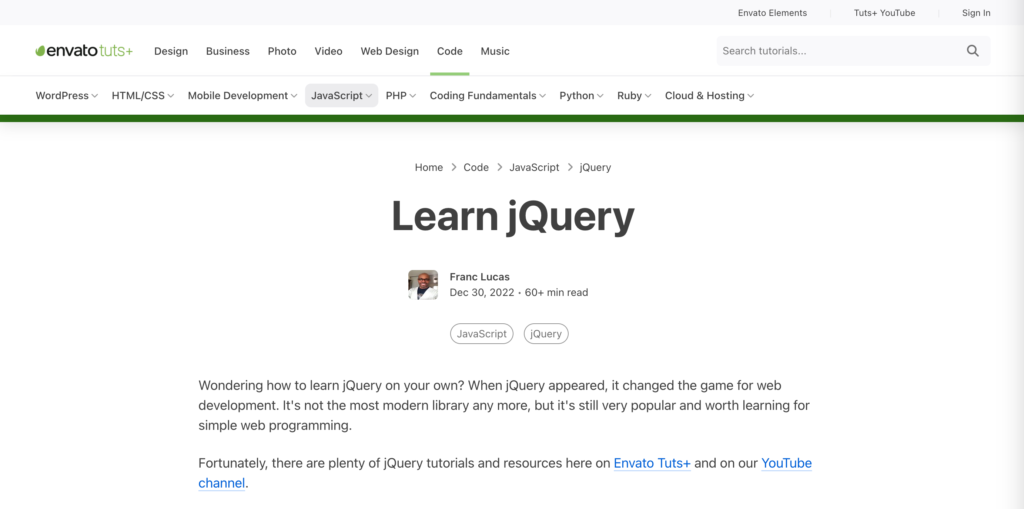 Learn jQuery