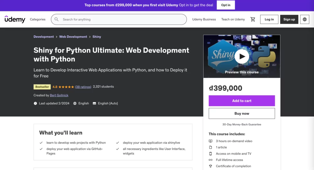 Shiny for Python Ultimate: Web Development with Python