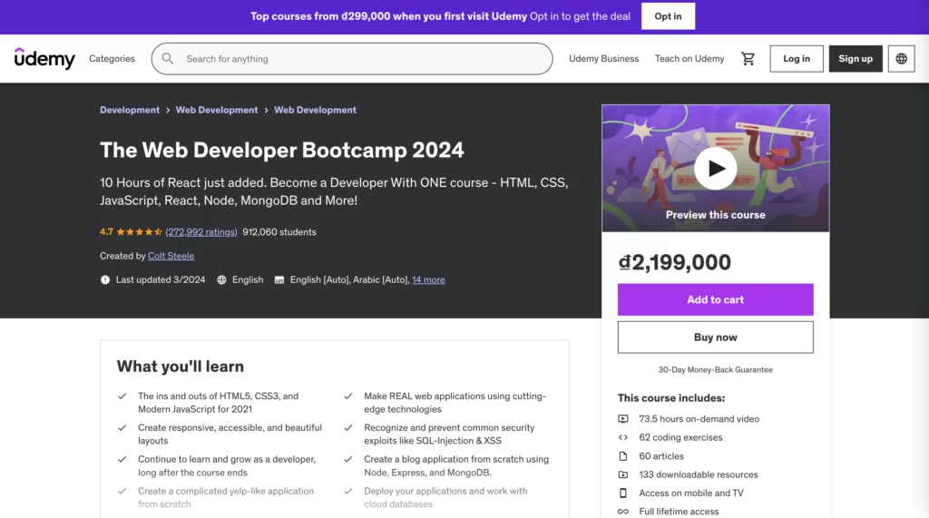 The Web Developer Bootcamp 2024