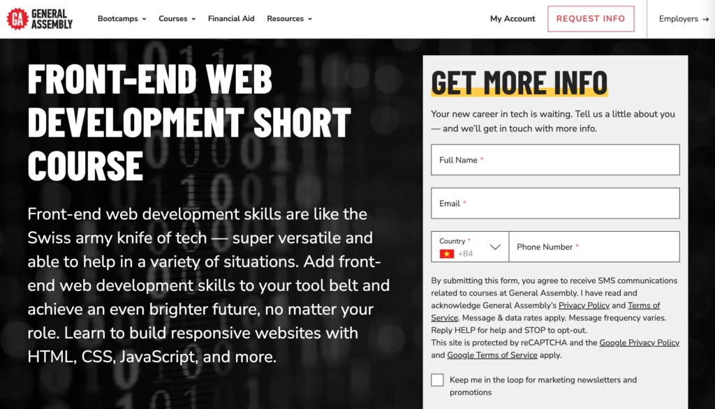 Front-End Web Development Short Course