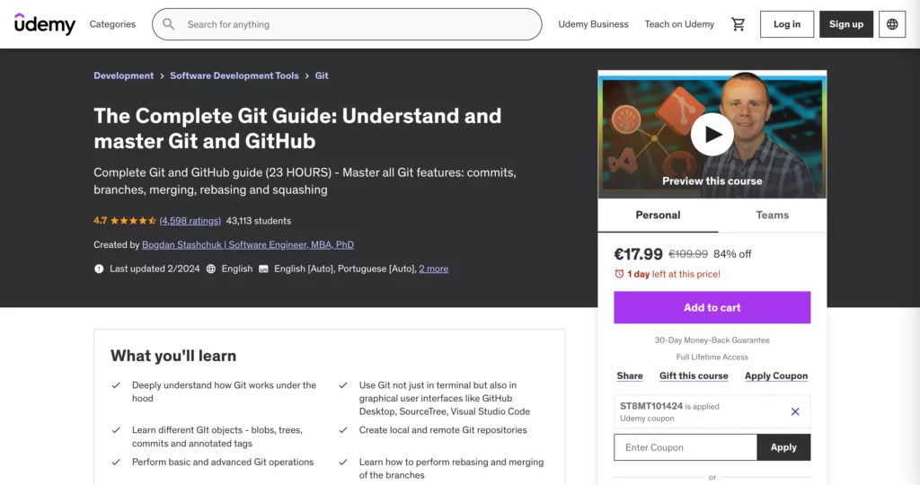 The Complete Git Guide: Understand and Master Git and GitHub