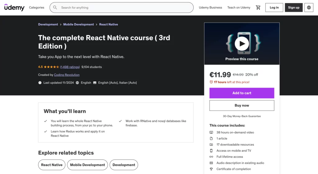 The Complete React Native Course (3rd Edition)