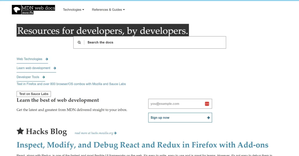 Mozilla Developer Network (MDN) Web Docs